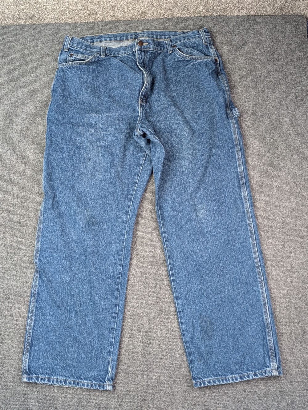 Dickies Jeans Mens 40x30 Blue Relaxed Fit Carpenter Workwear Straight Denim
